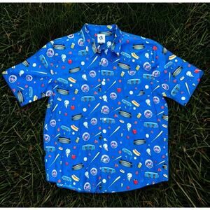 New York Mets The 7 Line T7L “Party Time” Button Up Shirt 2XL NWOT MLB Rare